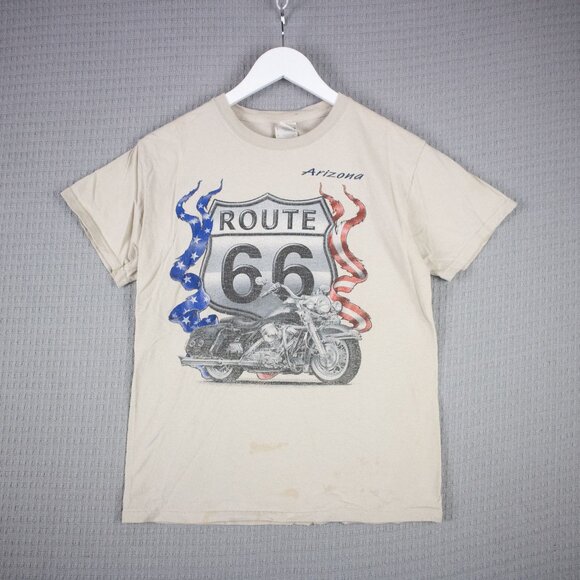 Route 66 America Arizona Biker Chopper Tee - Picture 1 of 8